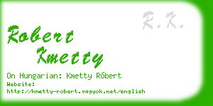 robert kmetty business card